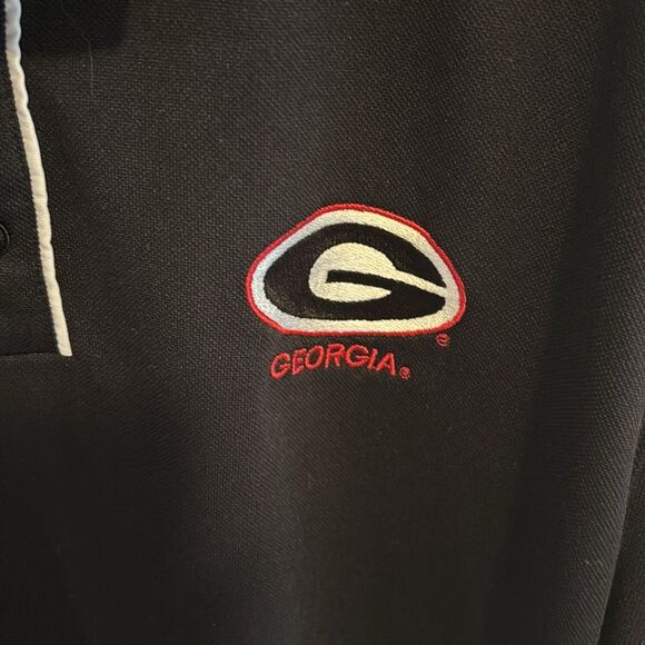 Antigua Black Polo Shirt with Georgia bulldogs logo size large - Picture 3 of 6